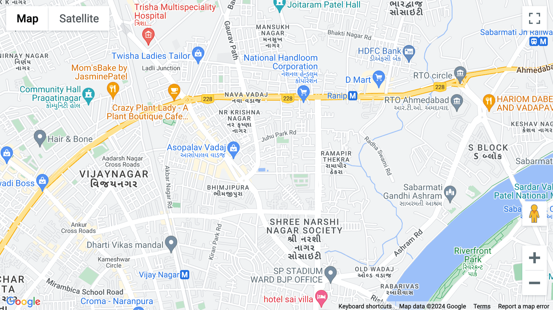 Click for interative map of 14th Floor, The First, Keshavbaug Wadi Road, Vastrapur, Ahmedabad