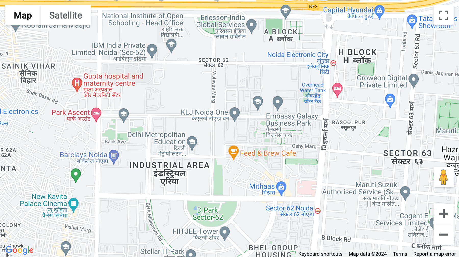 Click for interative map of 9th Floor, Tower-B, Noida One, Sector-62, Noida