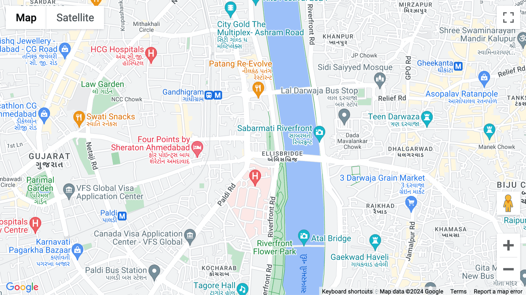 Click for interative map of 703-704, 7th floor, Sakar, 2 Bhikhabai Park, Ellis bridge Corner, Ashram Road, Ahmedabad, Ahmedabad