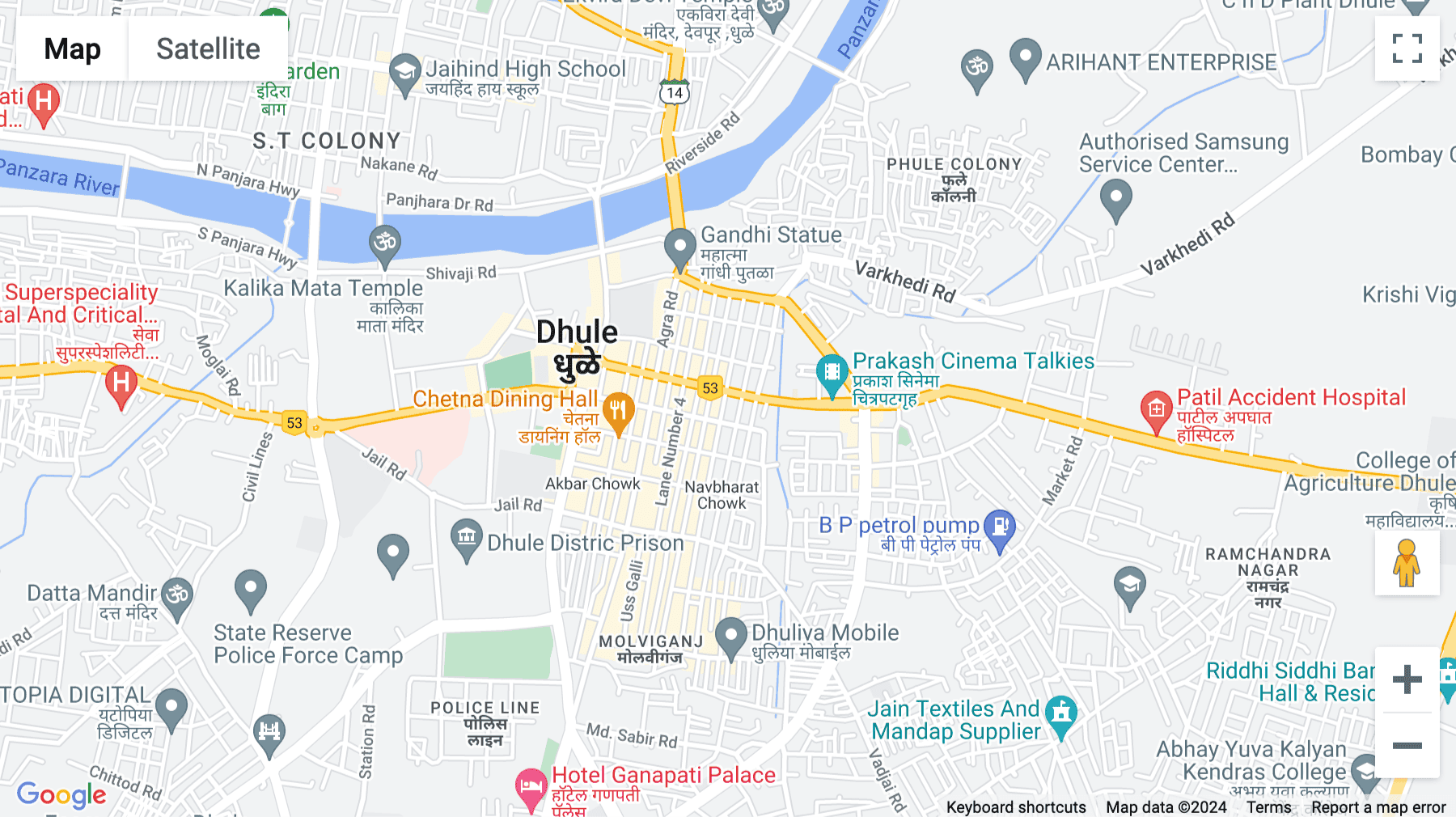 Click for interative map of Office No. 201, Kai. Abasaheb R. R. Patil Vyapari Sankool, CTS No. 1618+1618A, Parola Road, Lane No.6, Dhule, Dhule