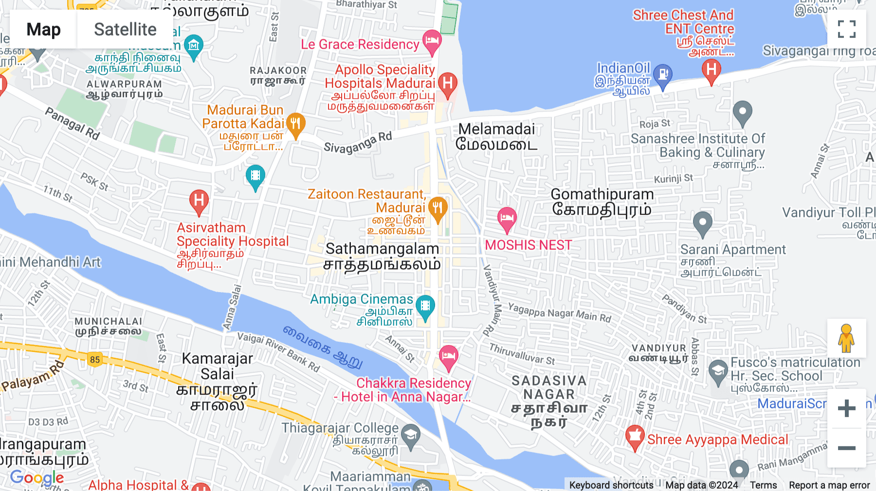 Click for interative map of 1st Floor, 760, West 80 Feet Road, Anna Nagar, Madurai, Madurai