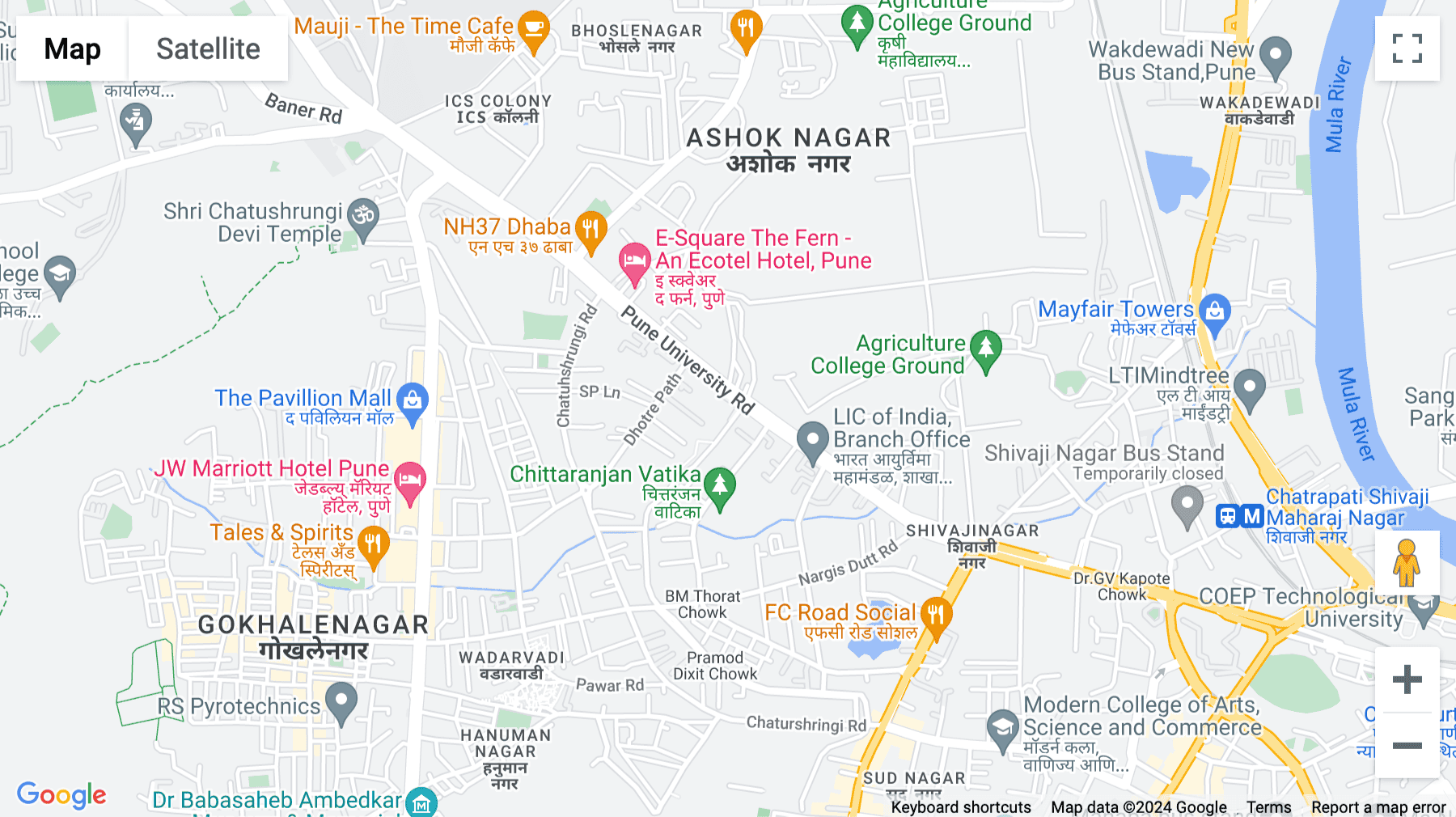 Click for interative map of Park Plaza, Ganeshkhind Road, Akashvani Rashtriya Film Sangrahalay Quarters, Model Colony, Shivajinagar, Pune, Pune