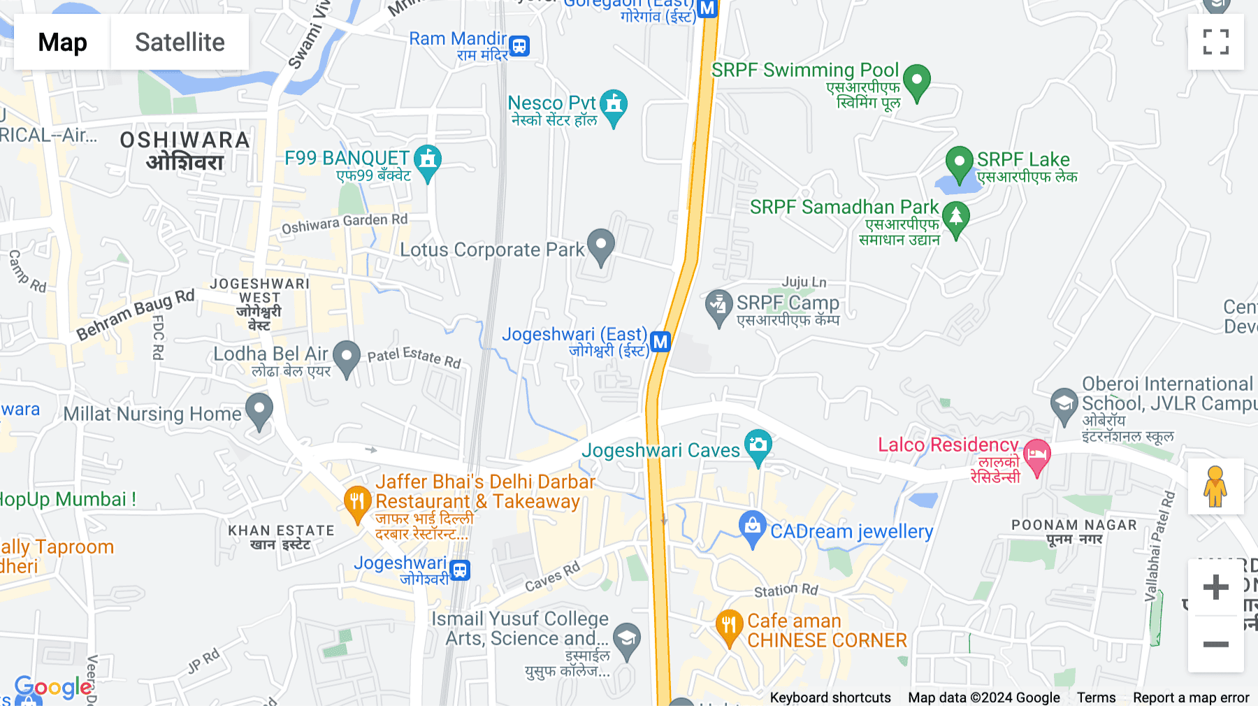 Click for interative map of 502, Raheja Titanium, Aliyavar Jung Road, Western Express Highway, 5th Floor, Mumbai