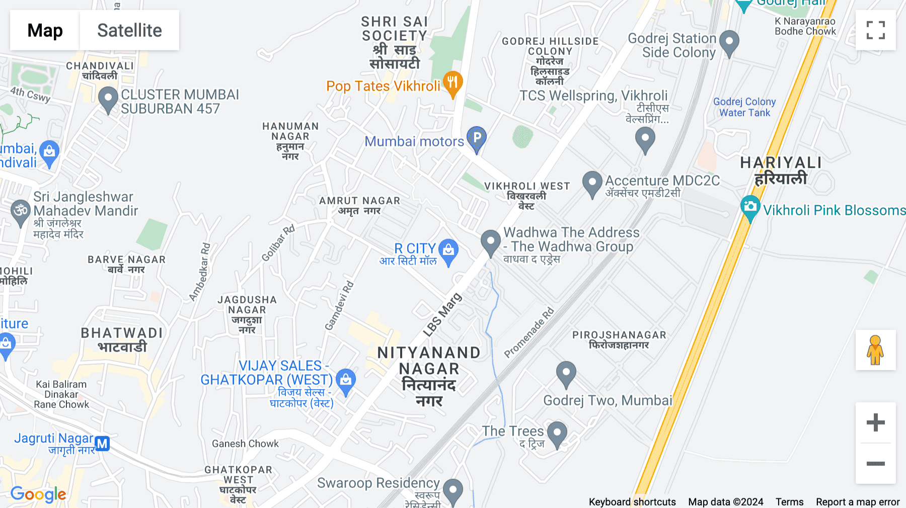 Click for interative map of Lal Bahadur Shastri Marg, Building Adjoining RCity Mall, RCity Offices, 10th Floor, Ghatkopar (West), Mumbai