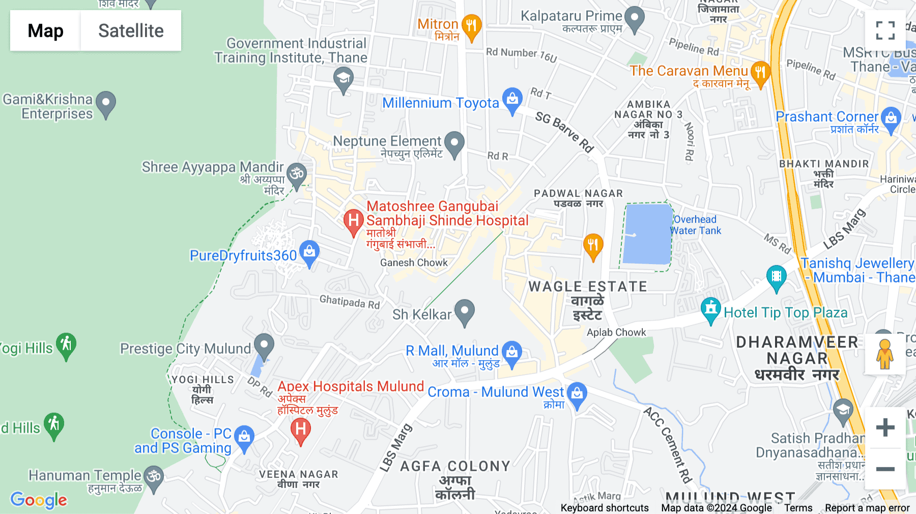 Click for interative map of Bhairav Milestone, Wagle Industrial Estate, 1st Floor, Plot Number C-15, Road Number 16, Mumbai