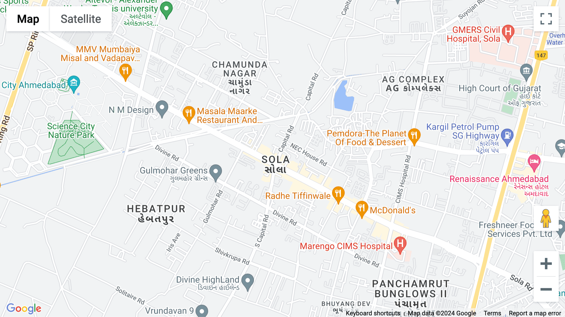 Click for interative map of 201, 2nd Floor, The Capital, Science City Road, Sola, Ahmedabad