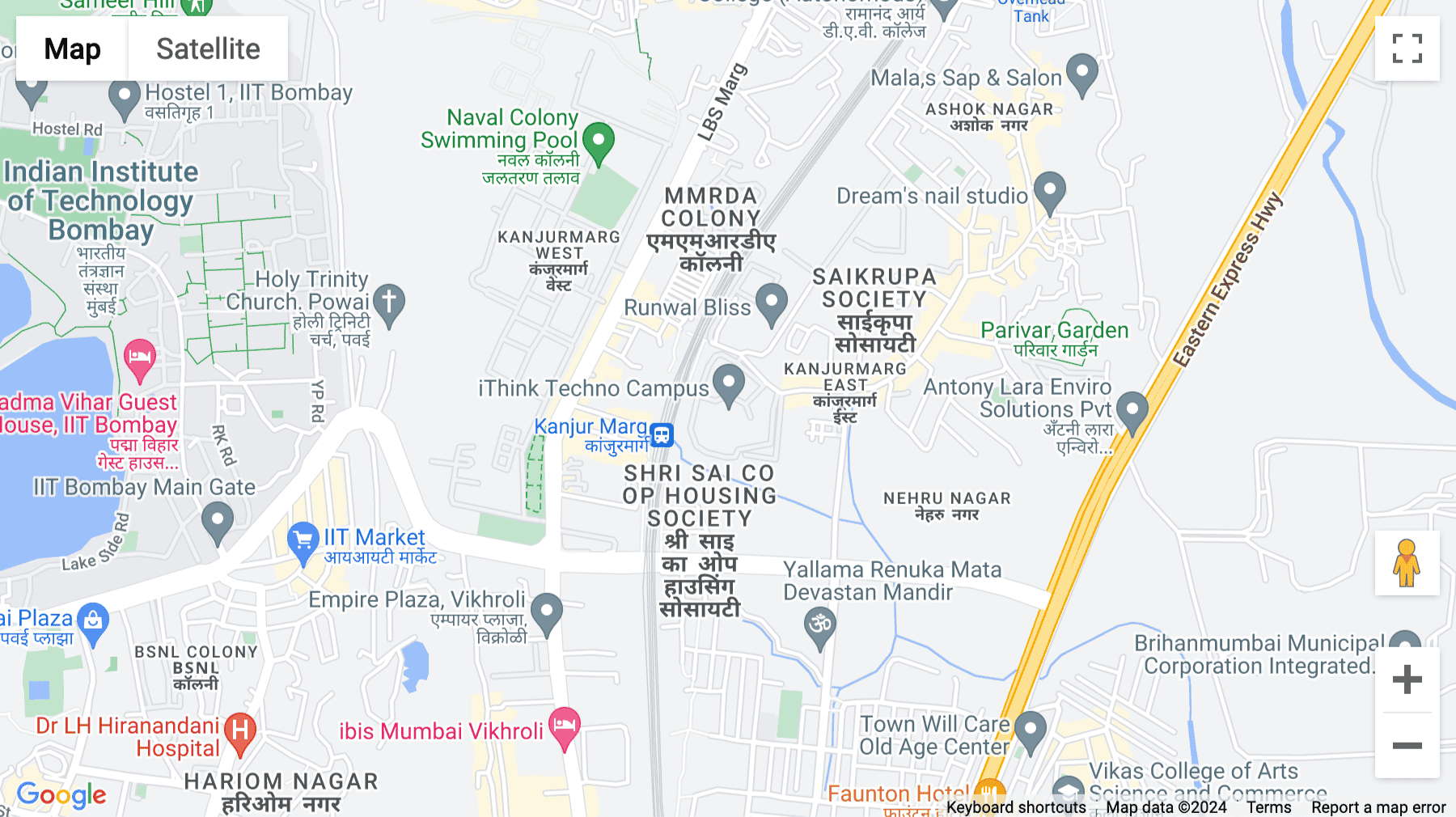 Click for interative map of A Wing, Lodha IThink Techno Campus, Pokhran Road no.2, Off Eastern Express Highway, 1st Floor, Mumbai