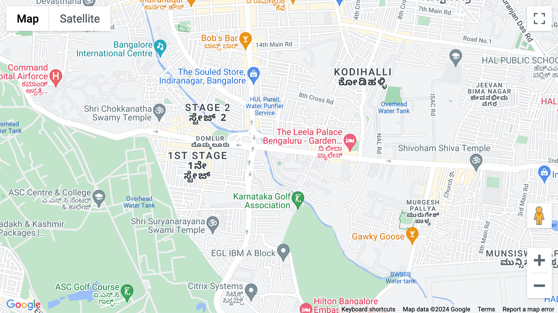 Click for interative map of HAL Old Airport Road, Domlur, Bangalore