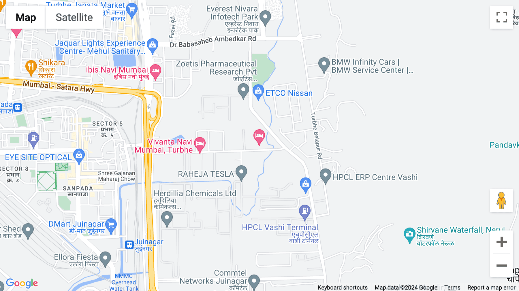 Click for interative map of D-33, Turbhe Maharashtra Industrial Development Corporation Road, Rupa Renaissance, Trans Thane Creek Industrial Area, Maharashtra Industrial Development Corporation industrial area, Mumbai