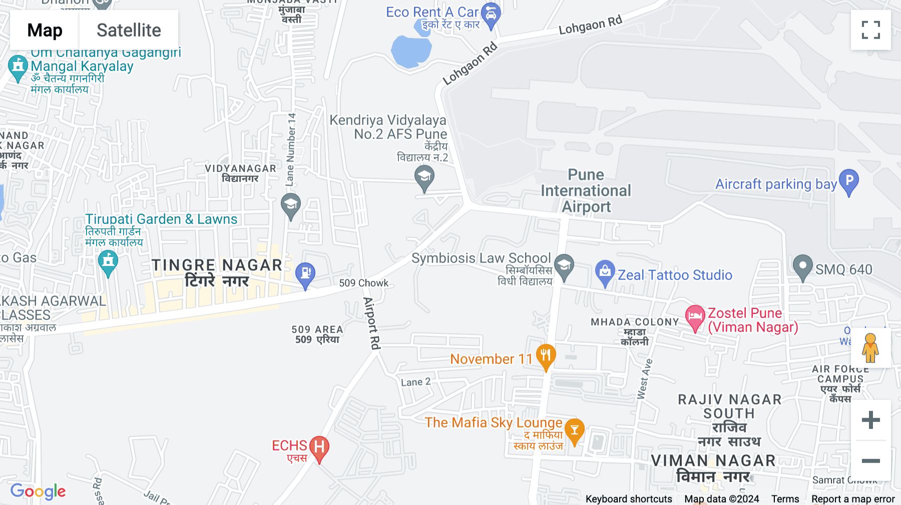 Click for interative map of Sky Belvedere, Opposite Symbiosis Law College, New Airport Road, Viman Nagar, Pune