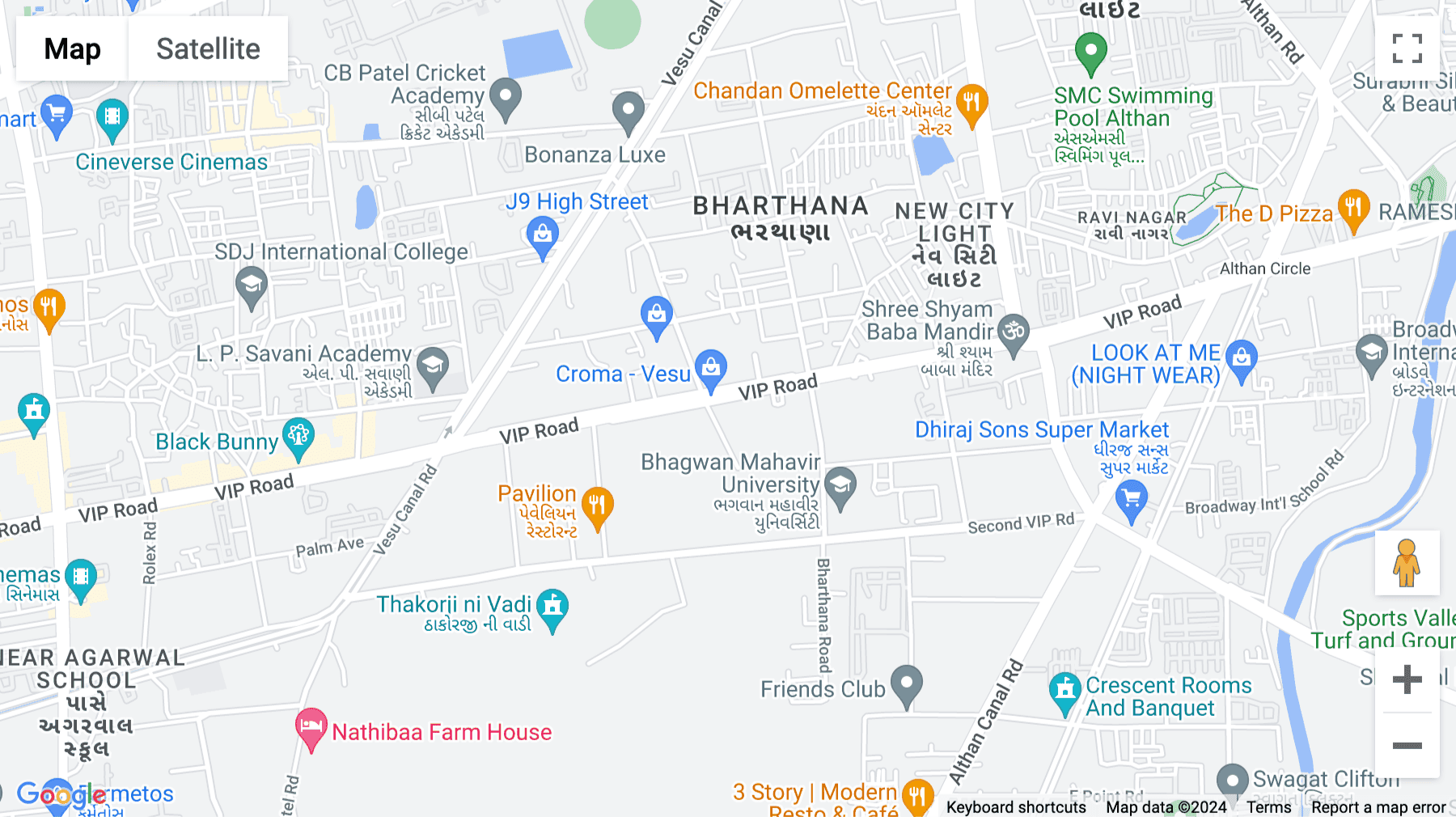 Click for interative map of 252, Avadh Arena, VIP Road, Surat