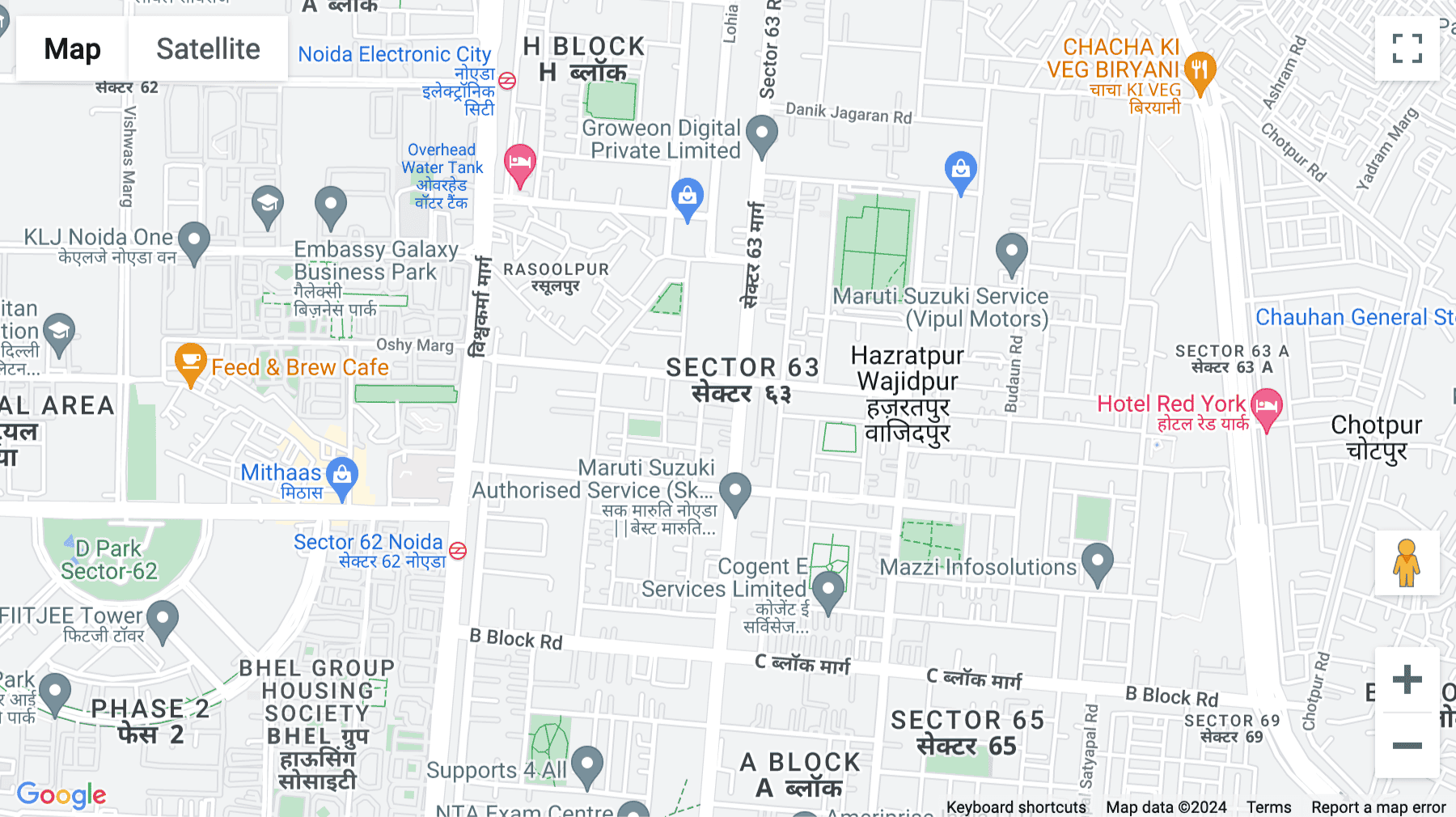 Click for interative map of A-64, Sector-63, Noida