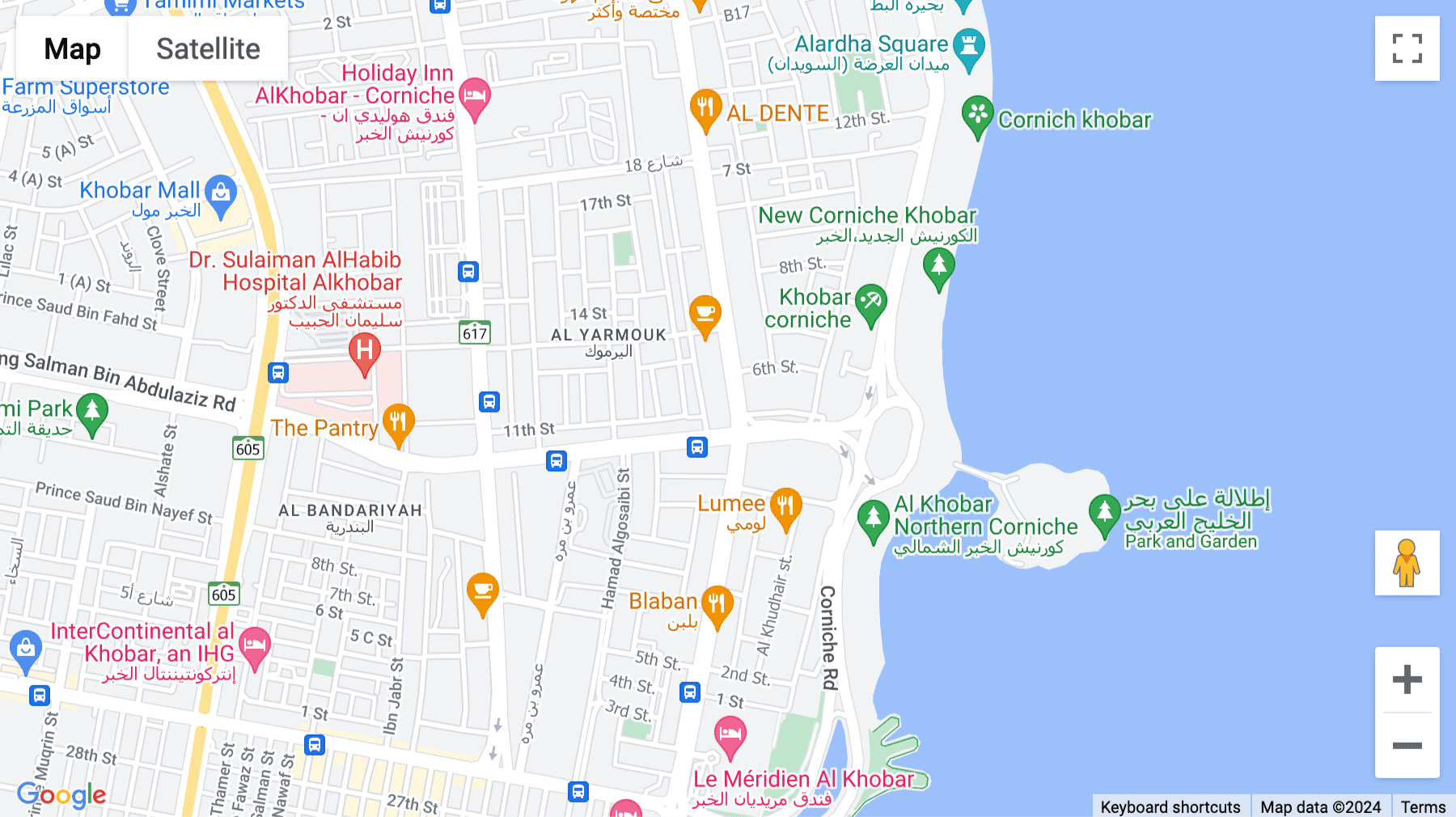 Click for interative map of Al Khobar Corniche, Prince Turkey Street,Sumou Tower,, Al Khobar