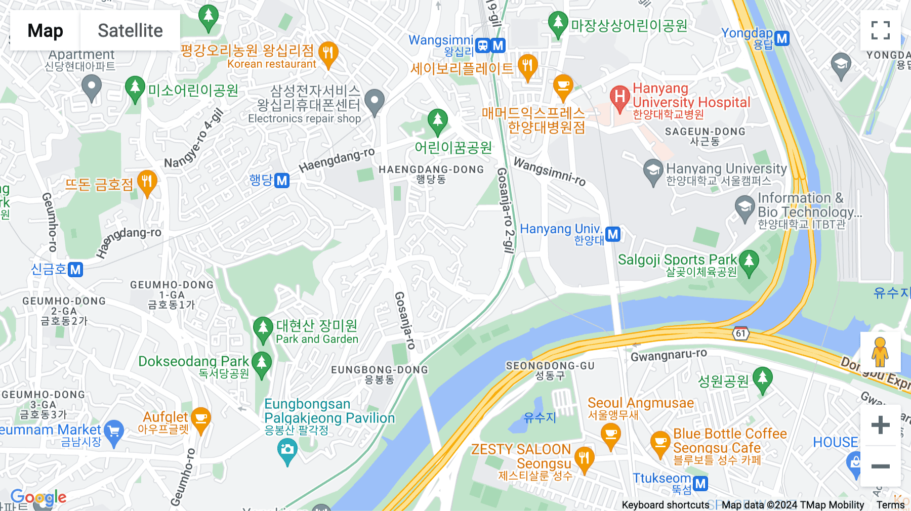 Click for interative map of 125, Wangsimni-ro, Seoul Forest, Seoul