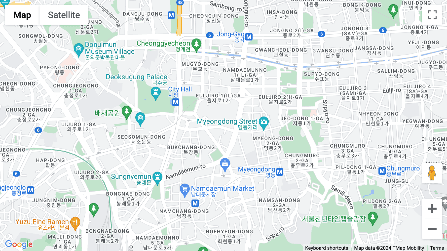 Click for interative map of Myeongdong Branch, 16 Namdaemun-ro 7-gil, Seoul