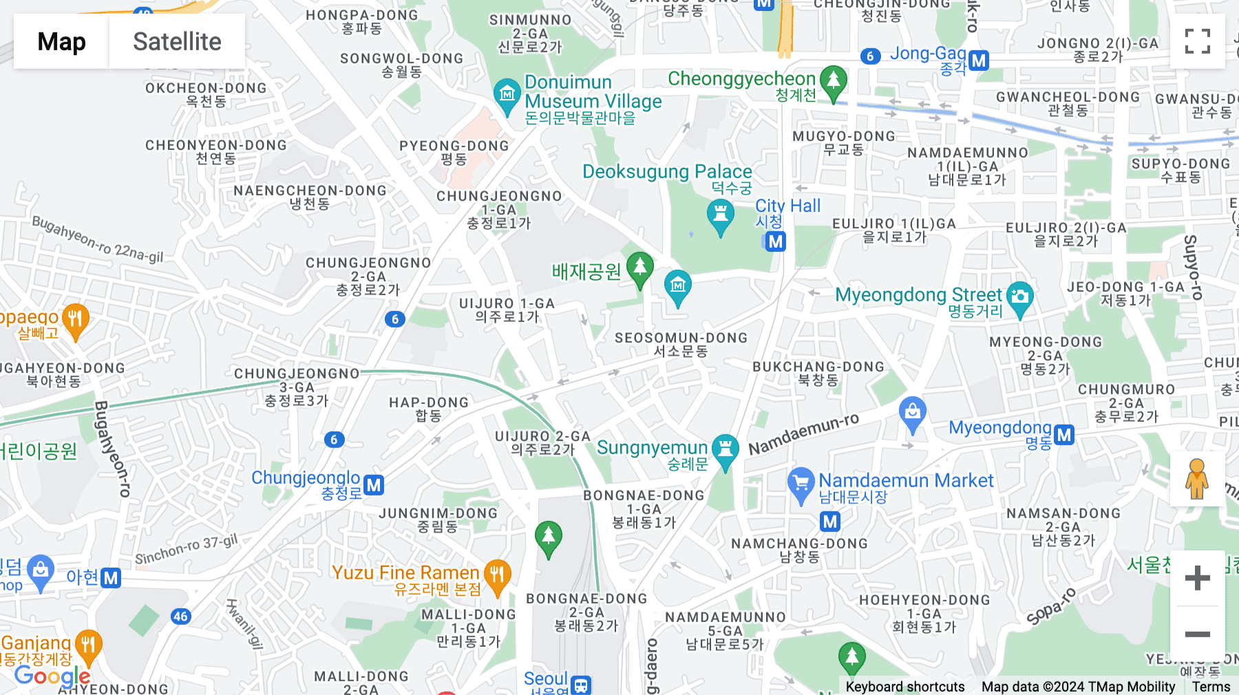 Click for interative map of City Hall 2nd Branch, 89-20 Seosomun-ro, Seoul