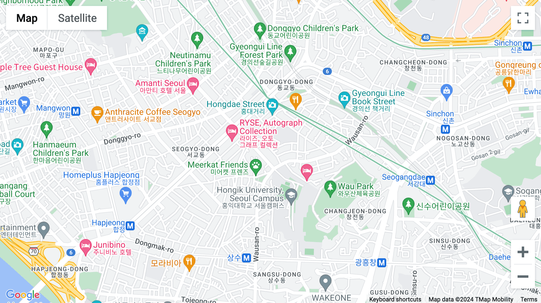 Click for interative map of 20, Wausan-ro 23-gil, Hongdae 2, Seoul