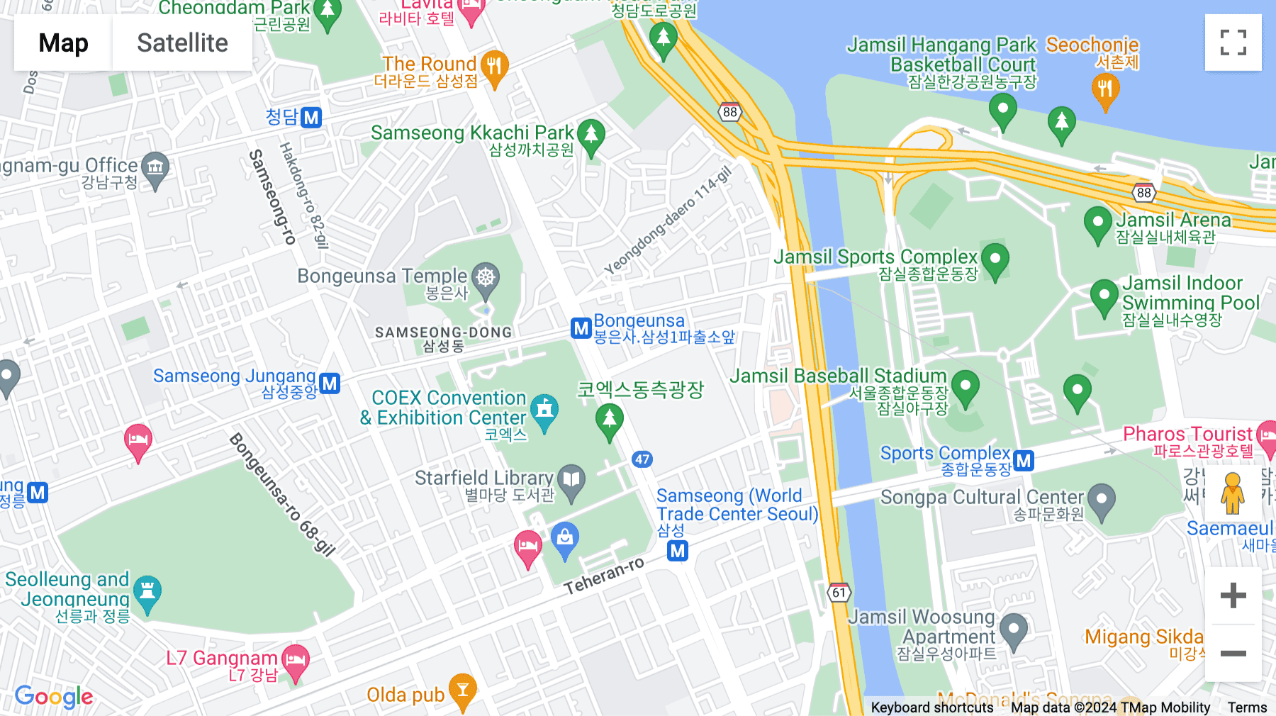 Click for interative map of 11, Yeongdong-daero 106-gil, Gangnam-gu, Samsung 4, Seoul