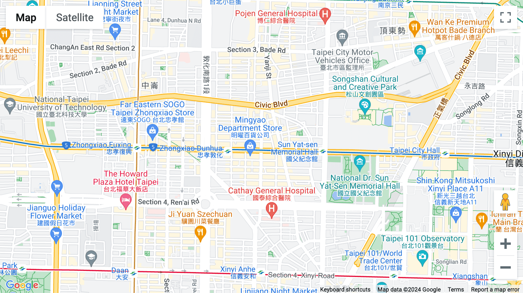 Click for interative map of No. 221, Section 4, Zhongxiao East Road, 12th Floor, Taipei