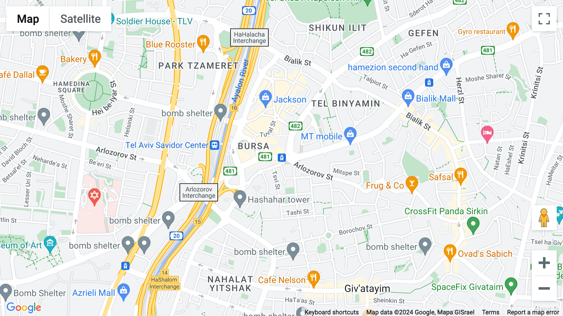 Click for interative map of One Tower, 21 Abba Hillel Street, Ramat-Gan