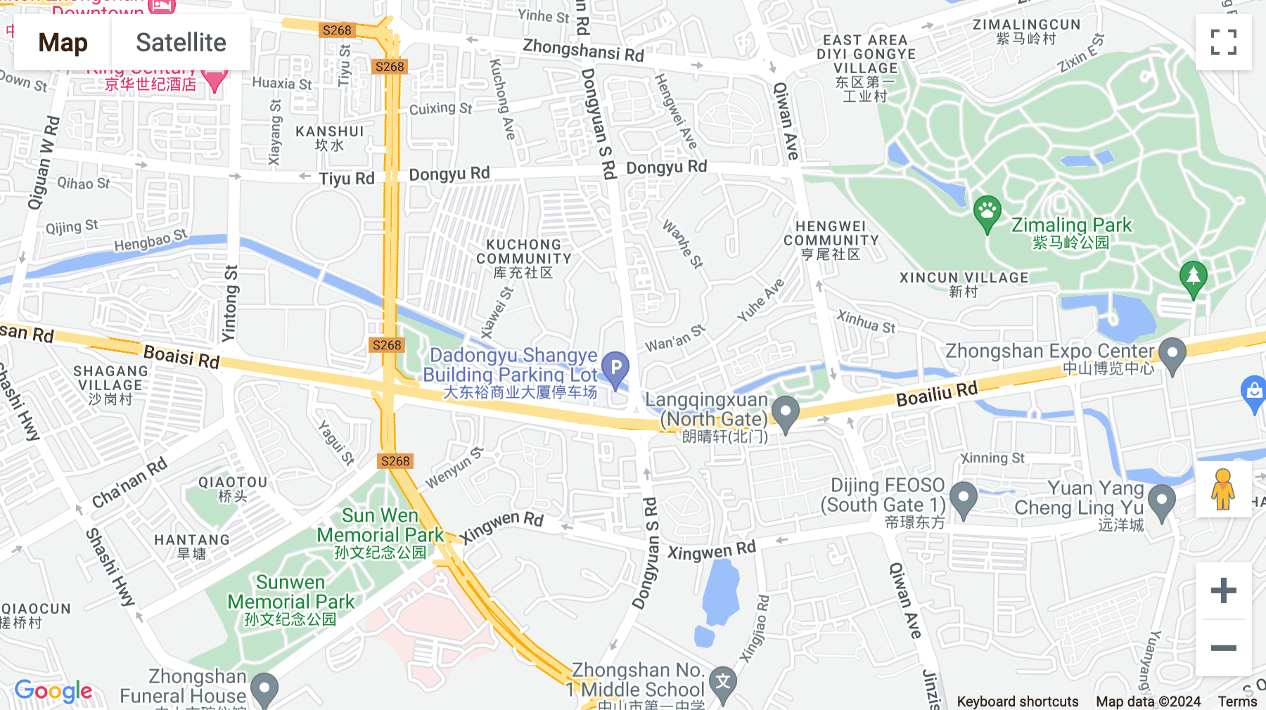 Click for interative map of North Tower, Block 3, Dadongyu International Center, No.101, Dongyuan South Road, East District, 28th Floor, Zhongshan