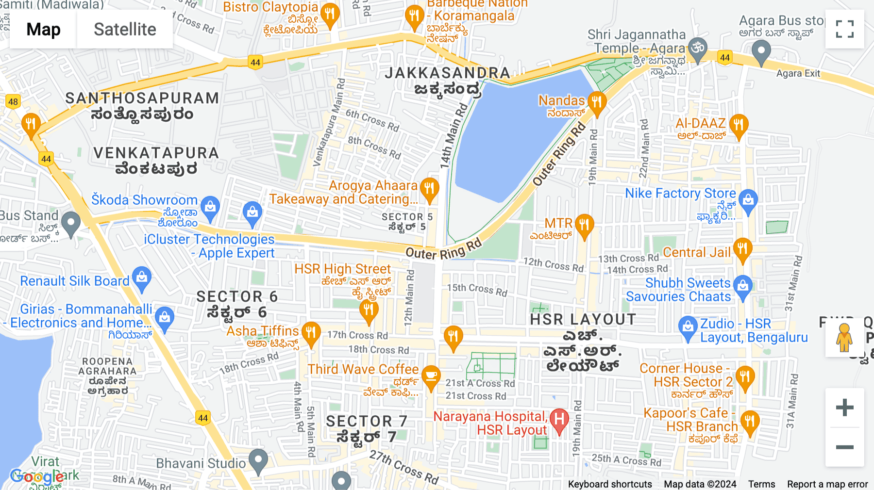 Click for interative map of 14th Main Road, 1st Floor, Sector 7, Bangalore