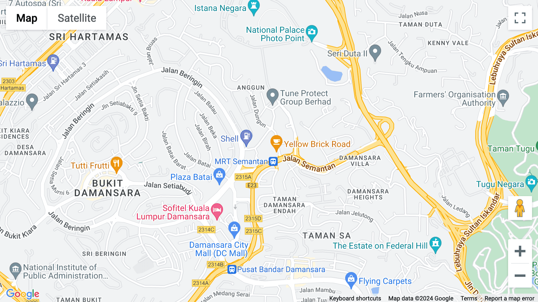 Click for interative map of The Five, Wilayah Persekutuan, Jalan Dungun, Kuala Lumpur