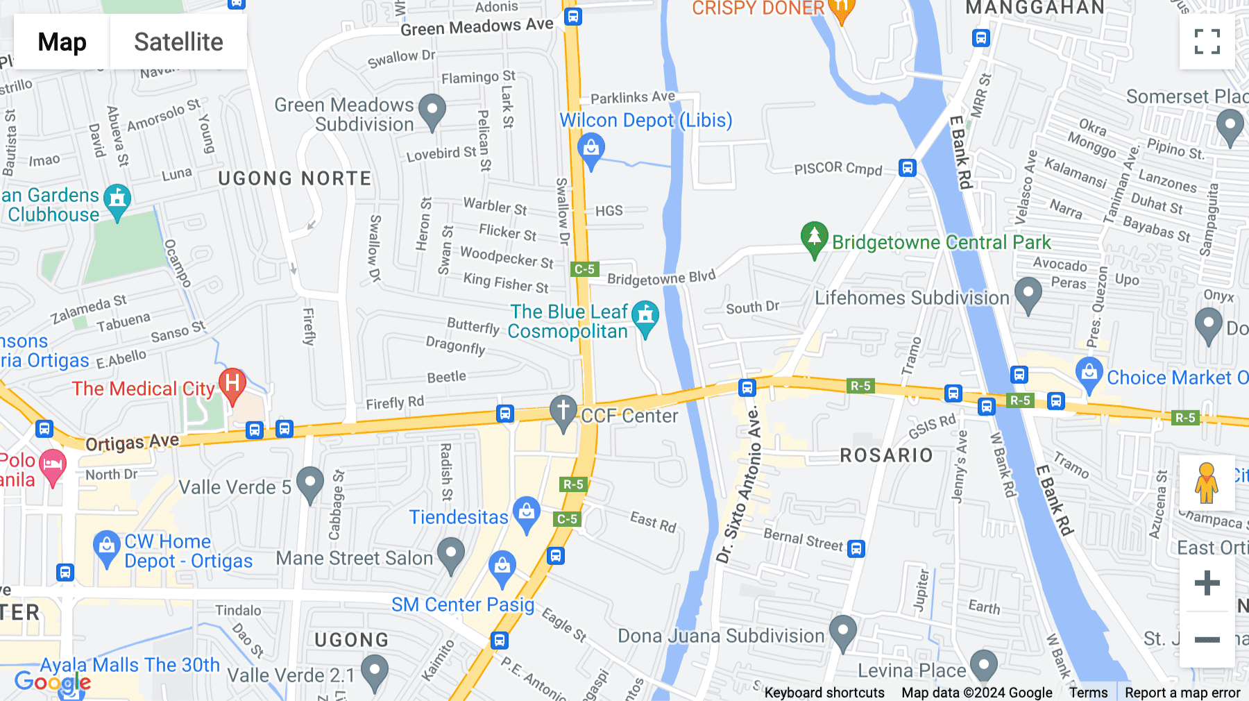 Click for interative map of Bridgetowne, C5 Road, Exxa Tower, 20th Floor and 21st Floor, Quezon City