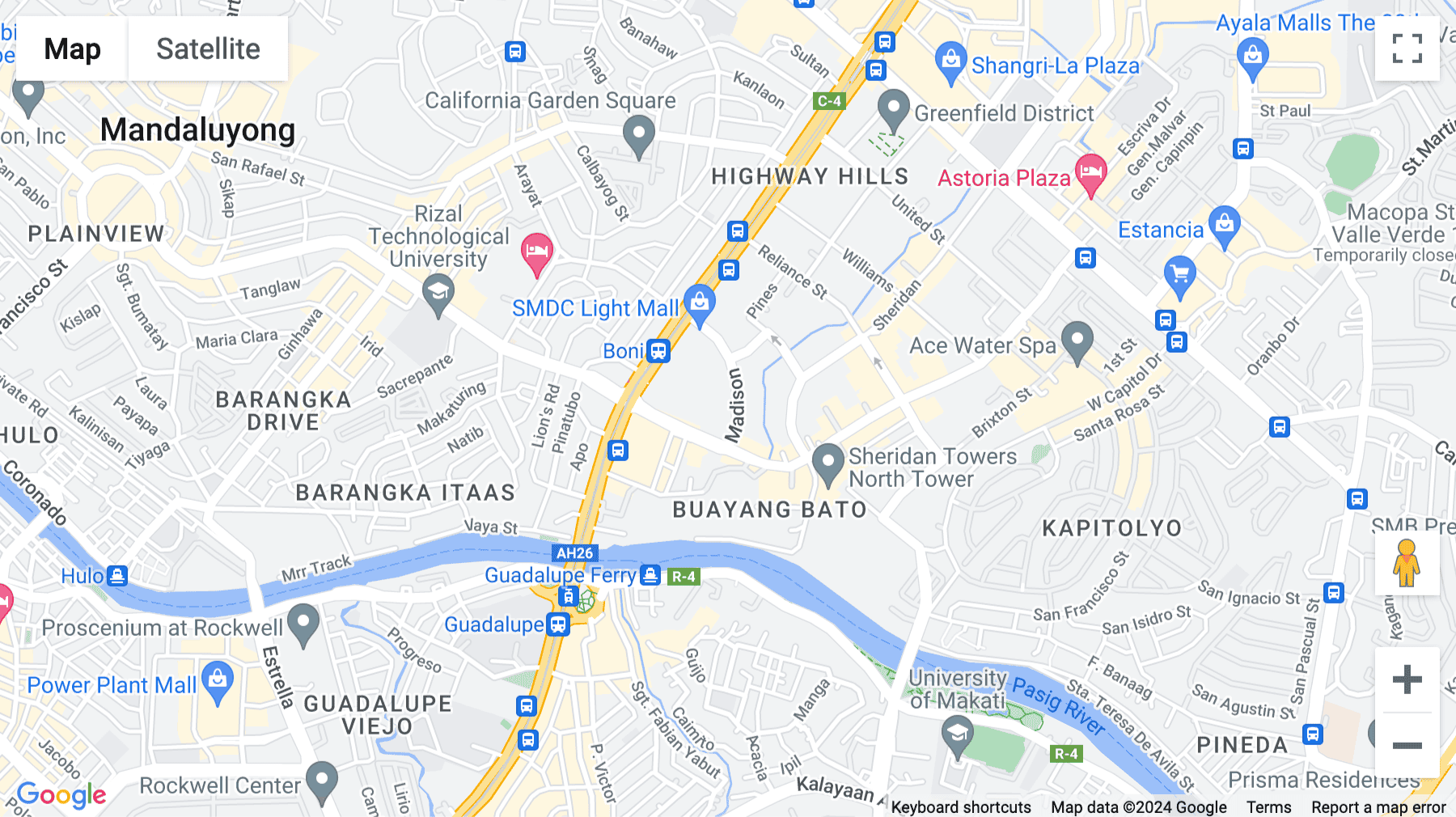 Click for interative map of 41 Floor Pioneer West Highlands Tower 2, Madison Street, Mandaluyong