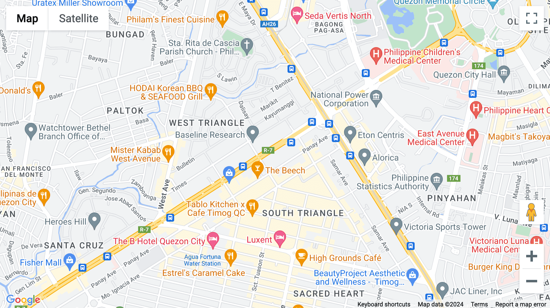 Click for interative map of 1610 Quezon Avenue, Ground Floor, Mezzanine Triumph Building, Diliman, Metro Manila, Quezon City