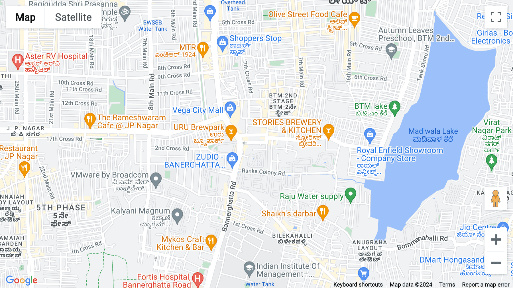 Click for interative map of 125, 7th Cross Road, Redshank House, BL Commerce, Dollar Layout, (Off Bannerghatta Main Road), Bilekahalli, Bangalore