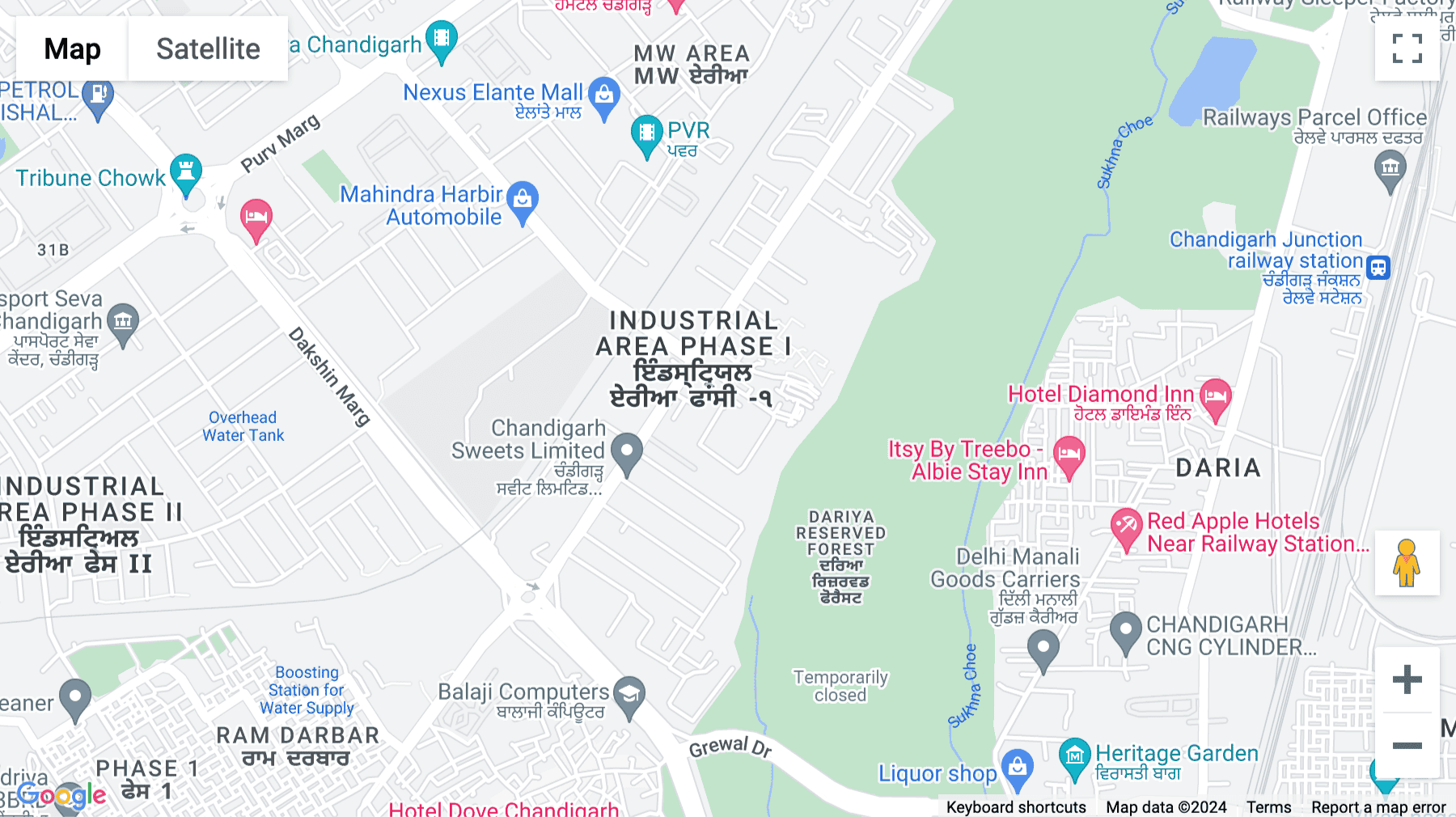 Click for interative map of Plot No. 213, Industrial Area Phase 1, Chandigarh