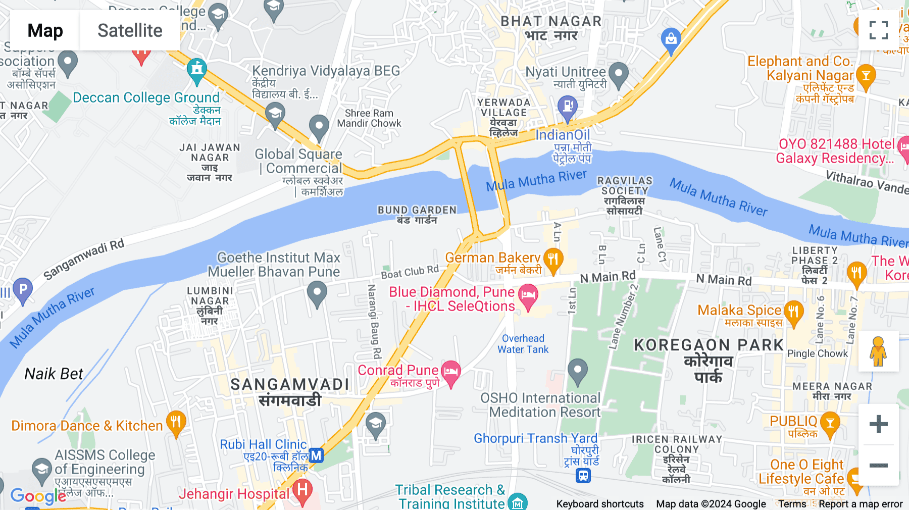 Click for interative map of Bund Garden Road, Koncord Tower, Pune