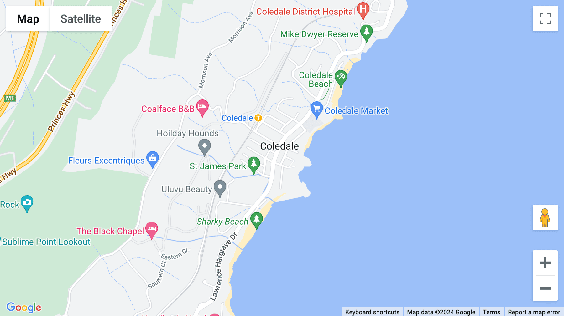 Click for interative map of 741-743 Lawrence Hargrave Drive, Coledale, Wollongong