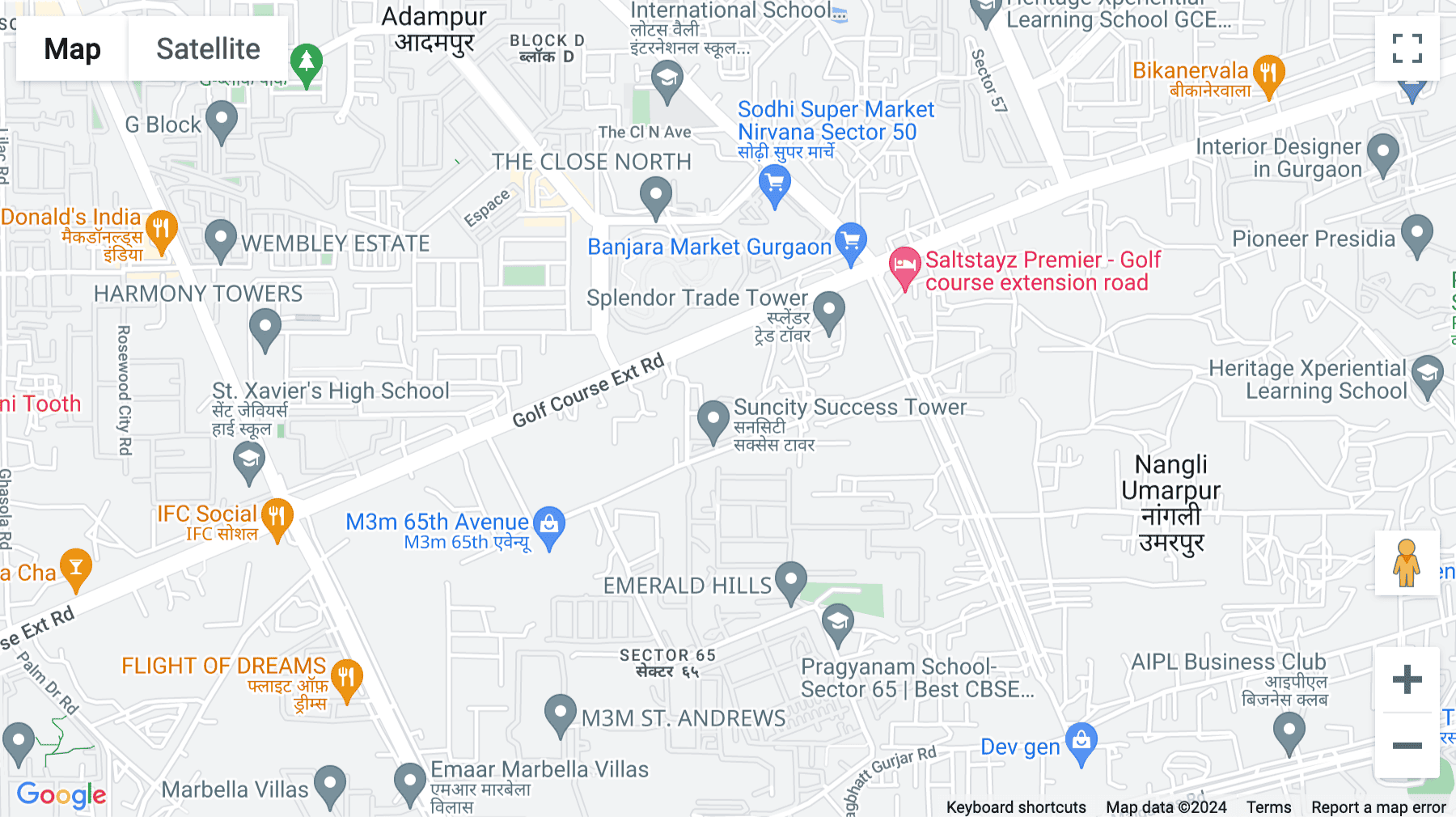 Click for interative map of Golf Course Extension Road, Suncity Success Tower, Sector 65, Gurugram