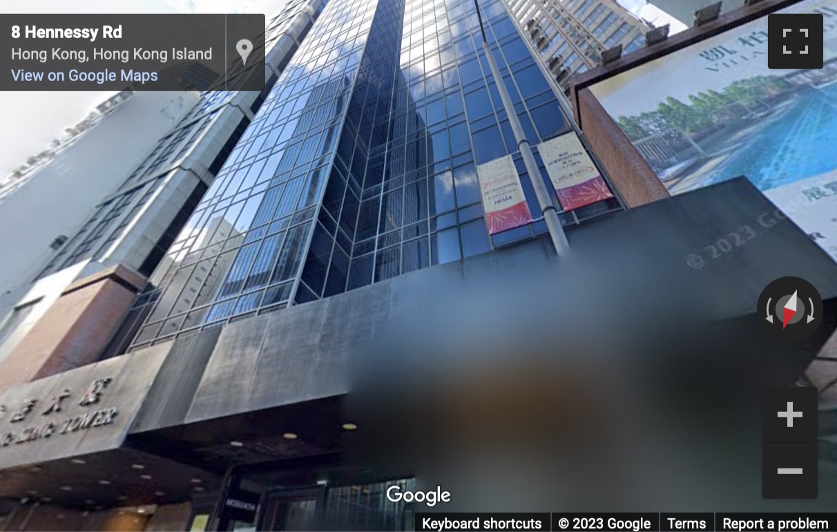 Street View image of 14/F, China Hong Kong Tower, 8 Hennessy Road, Wanchai