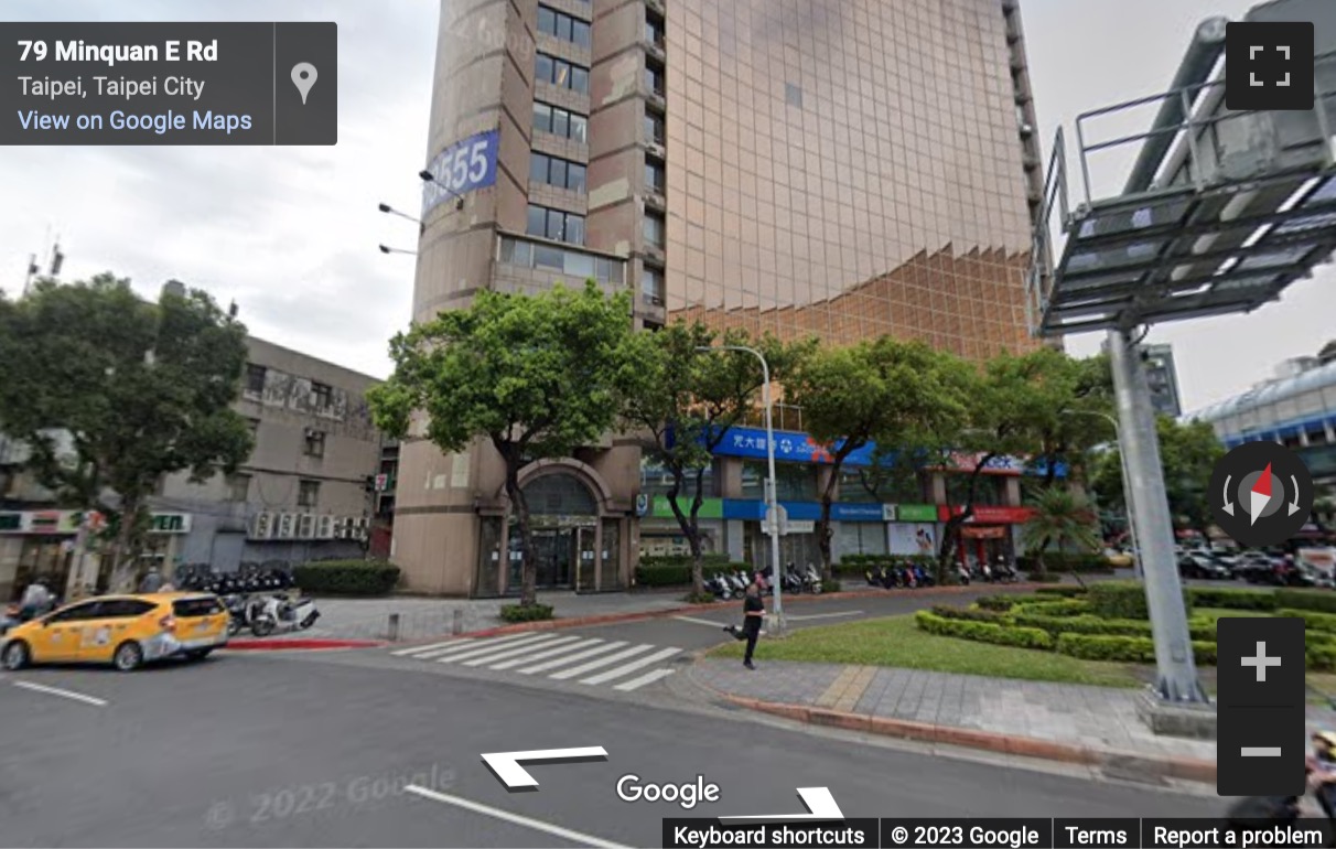 Street View image of 8F, No. 178, Section 3, MinQuan East Road, Taipei, Taiwan