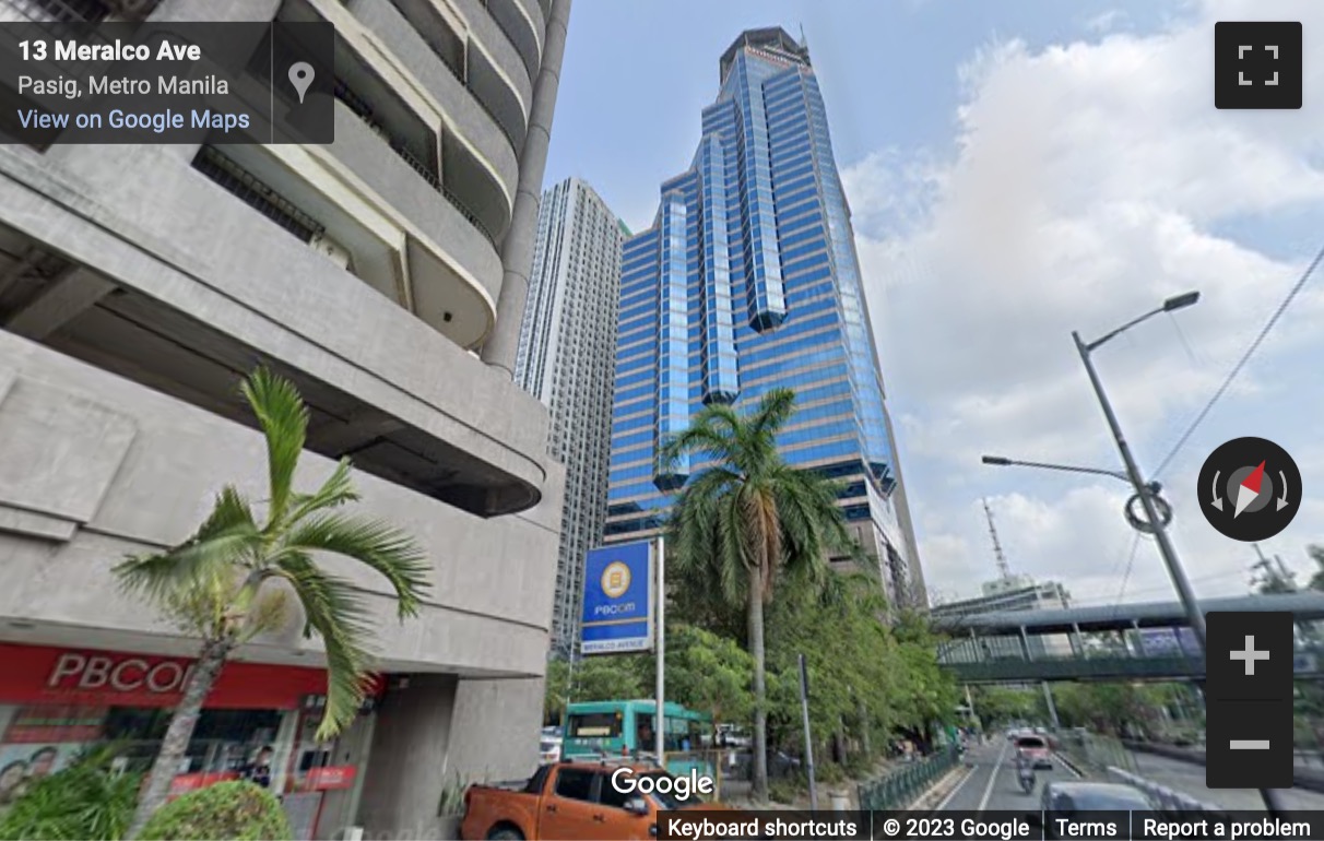 Street View image of 11th, 16th and 36th Floor, UnionBank Plaza, Meralco Avenue, Ortigas Center, Pasig City