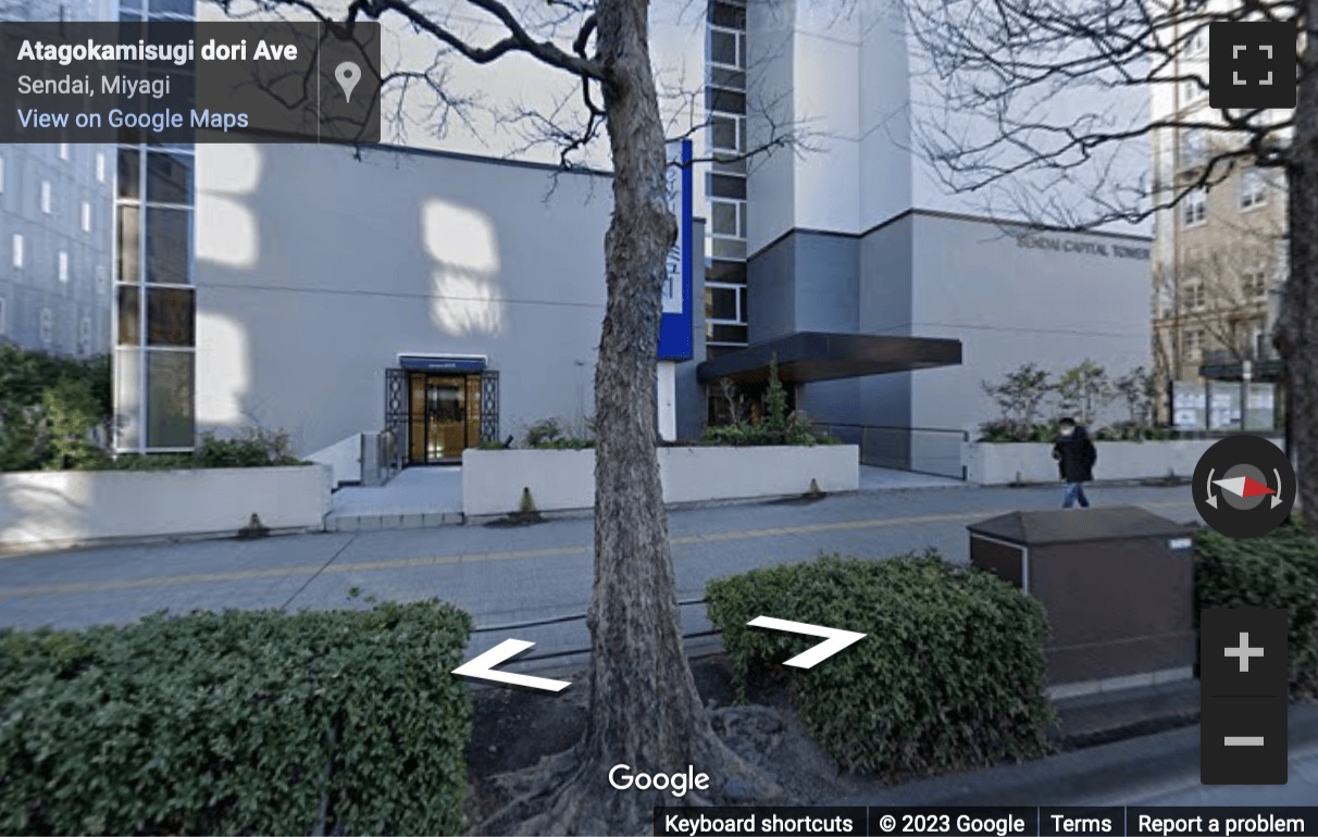 Street View image of 2F Sendai Capital Tower Building, 4-10-3 Chuo, Aoba-ku, Miyagi-ken