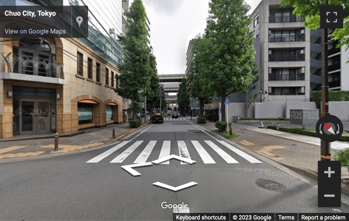 Street View image of 1F Office Vera Nihonbashi Hakozaki, 27-9, Nihonbashi Hakozakicho, Chuo-ku, Tokyo