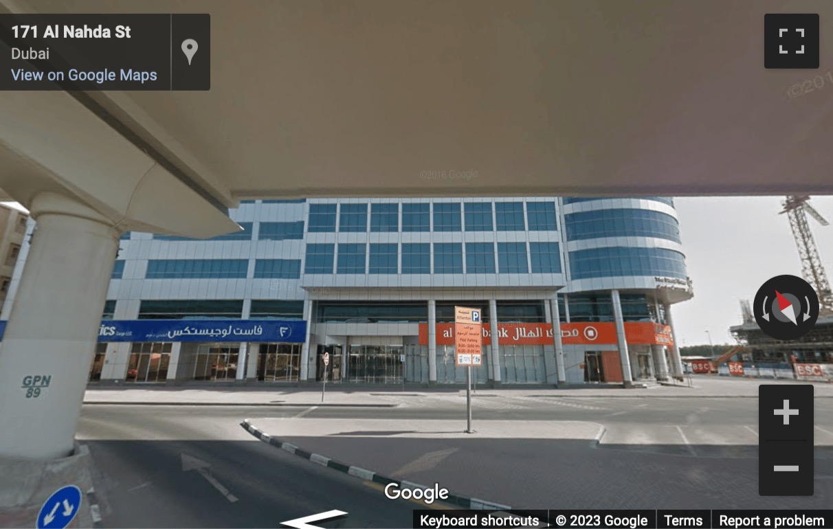 Street View image of Al Hilal Bank Building, Al Qusais, Dubai, United Arab Emirates