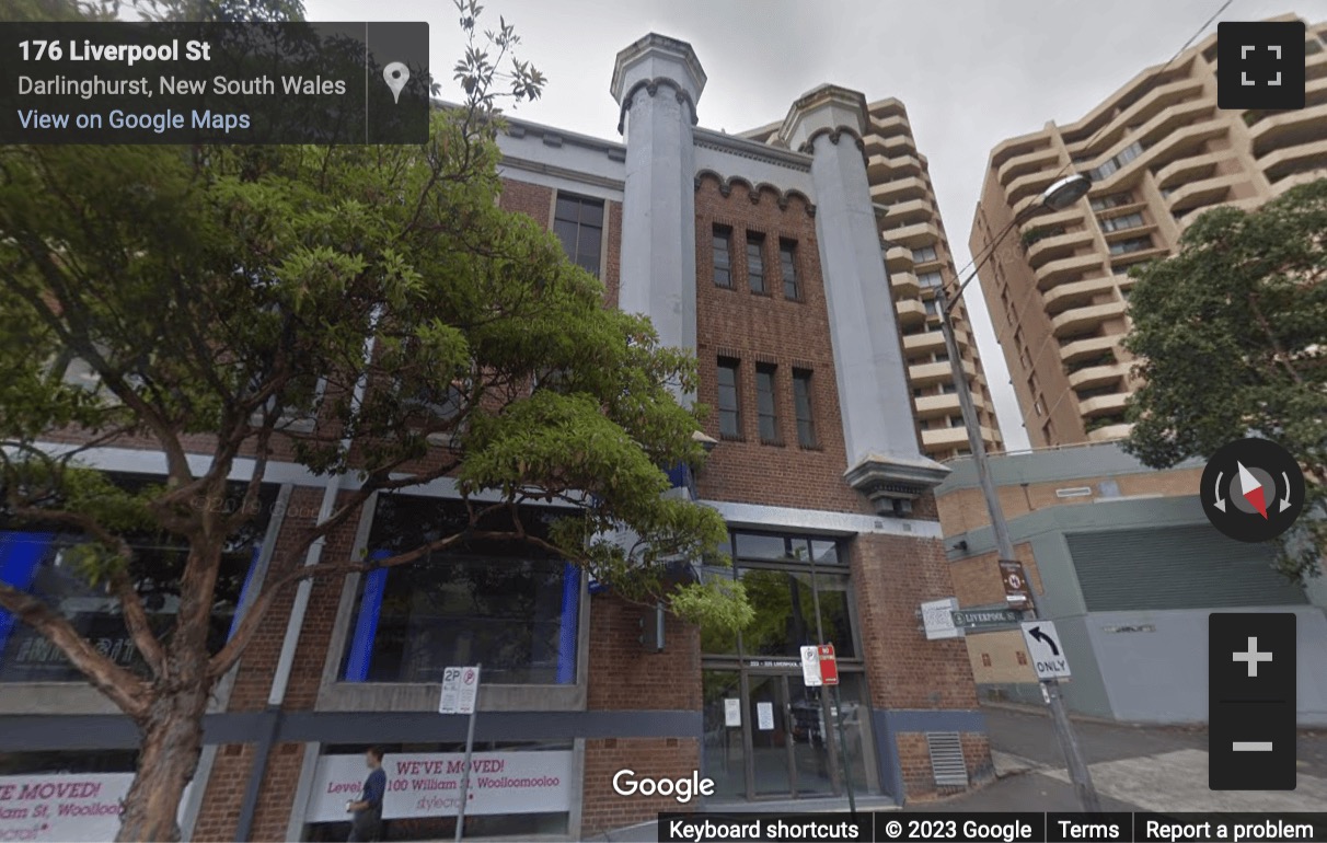 Street View image of 223 Liverpool Street, Sydney, New South Wales