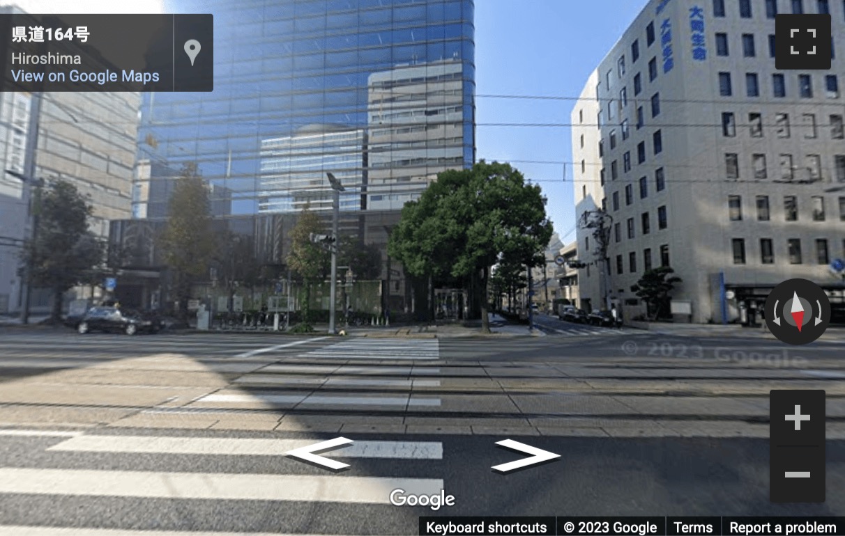 Street View image of Hiroshima High Building, 3-1 Kanayama-cho, Naka-ku, Hiroshima, Japan