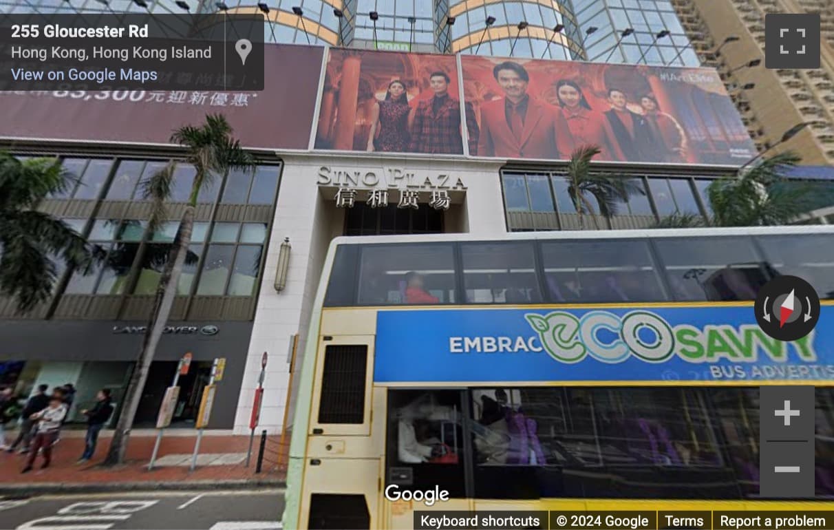 Street View image of Sino Plaza, 255-257 Gloucester Road, Causeway Bay, Hong Kong