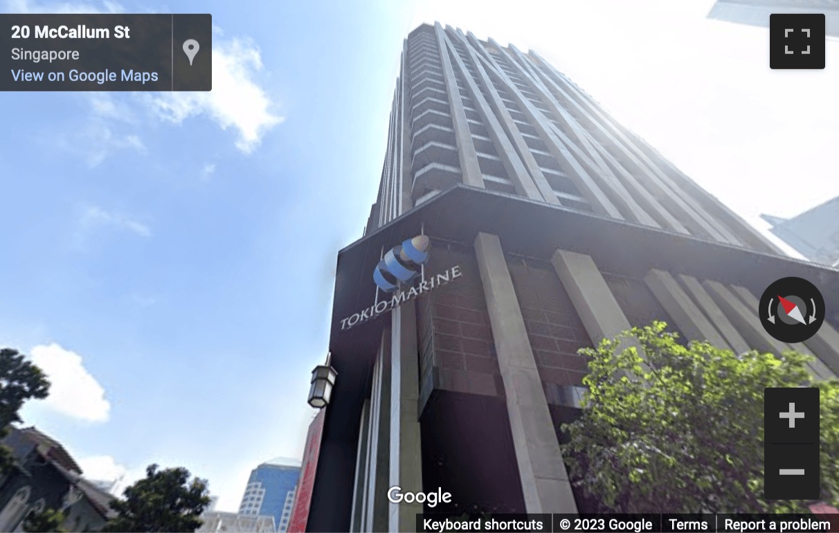 Street View image of Tokio Marine Centre, 20 McCallum Street, Singapore