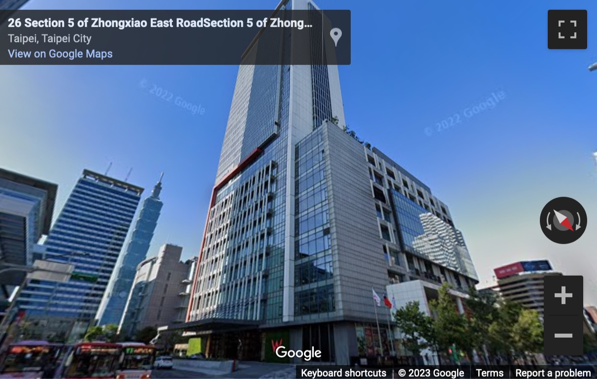 Street View image of No. 68, Section 5, Zhongxiao East Road, Xinyi District, Taipei