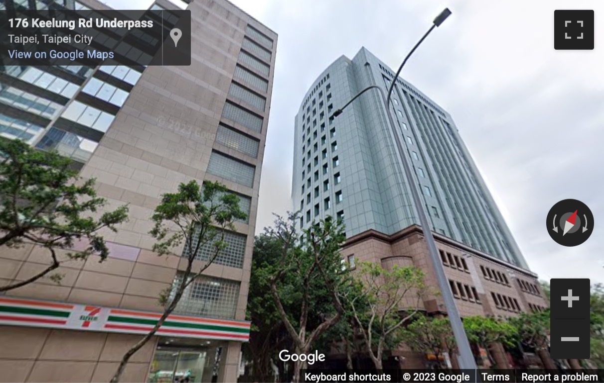 Street View image of N0. 155, Sec. 1, Keelung Rd, Xinyi Dist, Taipei, Taiwan