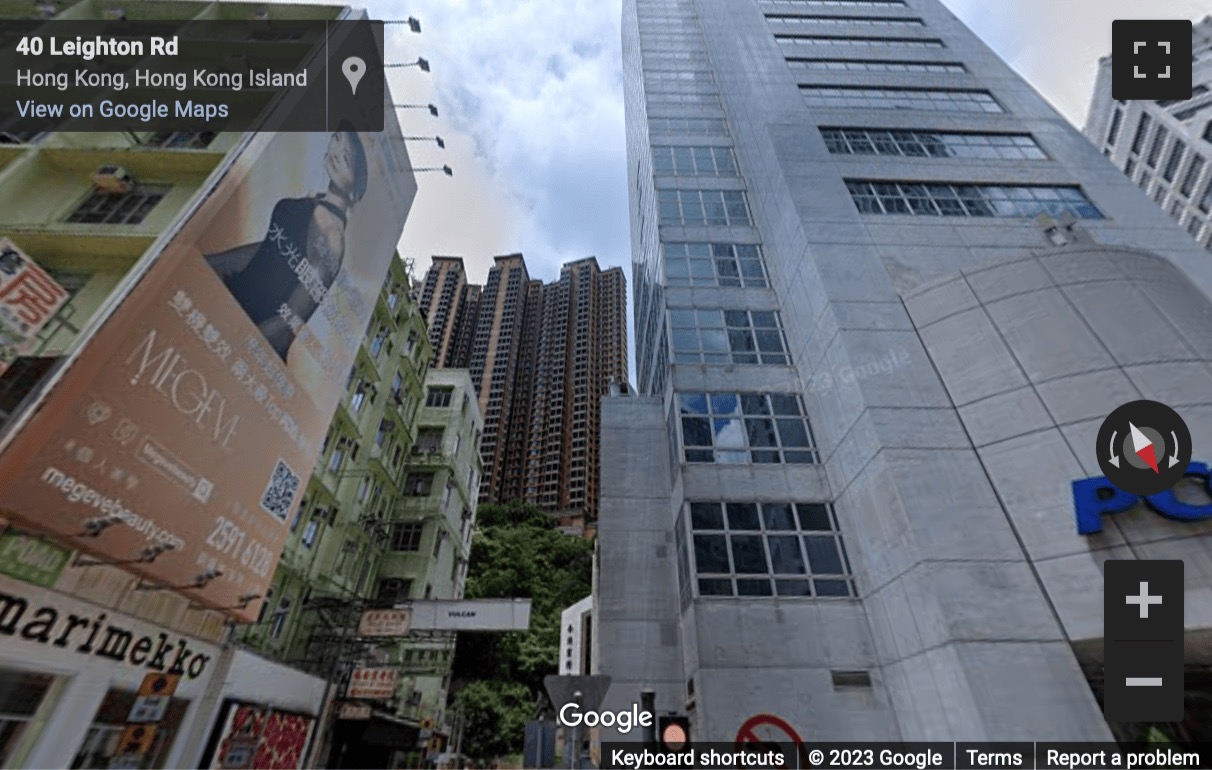 Street View image of East Exchange Tower, 38-40 Leighton Road, Causeway Bay, Hong Kong