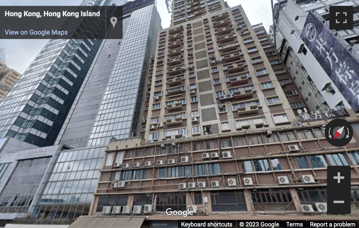 Street View image of Universal House (12F), 229-230 Gloucester Road, CWB, Hong Kong