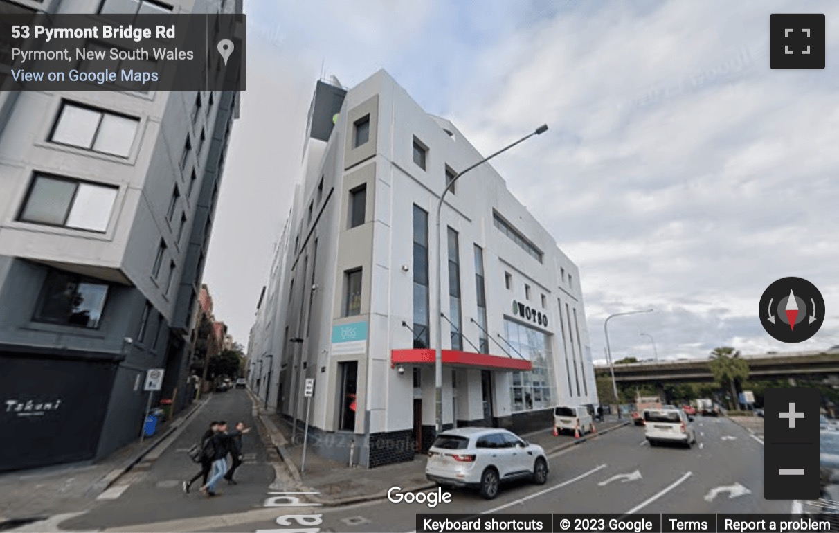 Street View image of 55 Pyrmont Bridge Road, Pyrmont, Sydney